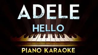 Adele - Hello | Higher Key Piano Karaoke Instrumental Lyrics Cover Sing Along