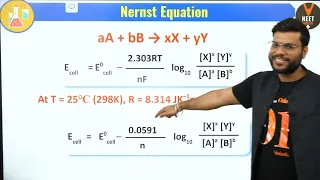 Nernst Equation Class 12 Chemistry In Hindi By Arvind Arora Electrochemistry