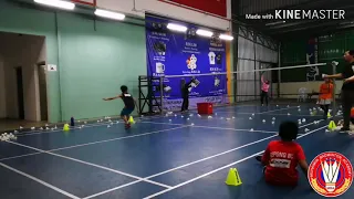 Mutli shuttle drill badminton training for intermediate level