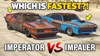 GTA 5 ONLINE - IMPERATOR VS IMPALER (WHICH IS FASTEST ARENA CAR?)