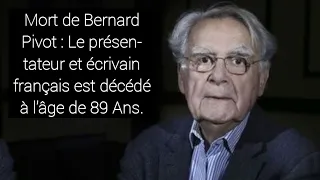 Mort de Bernard Pivot à 89 Ans : les causes de son décès dévoilées par sa fille Cécile pivot.