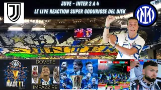 JUVE-INTER 2 A 4 - LIVE REACTION FINALE - COREOGRAFIA/REGIA/TELECRONACA/GIOIA/DISPERAZIONE/GODURIAAA