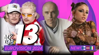 🇸🇪 Eurovision 2024: My Top 13 l NEW! 🇫🇮🇱🇻🇮🇹 (Windows95man, Dons - Hollow, Angelina Mango - La noia)