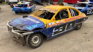 2L Saloon Stockcars Heat 1 Skegness Raceway 17/09/23.