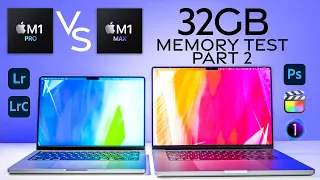 32 GB Memory M1 PRO vs MAX Real World Performance Compare in Photo App Part 2
