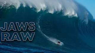 A RAW LOOK AT THE BIGGEST JAWS SWELL IN 10 YEARS! (BONUS - MOM'S 1ST TIME WATCHING FROM THE WATER!!)