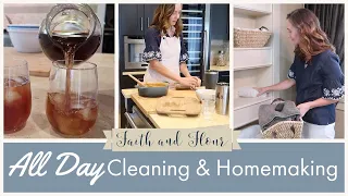 All Day Cleaning & Simple Homemaking Routine | Speed Cleaning Motivation | Clean With Me