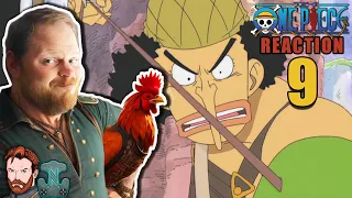 USOPP SOUNDS EXACTLY LIKE A CHICKEN | One Piece Anime Reaction Episode 9