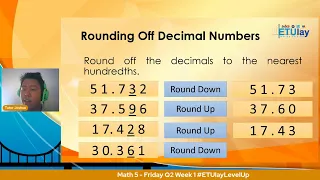 Math 5  - Friday Q2 Week 1 #ETUlayLevelUp #Quarter2