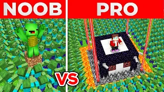 JJ And Mikey FOUND A WAY TO SURVIVE AGAINST THE ZOMBIES JJ VS Mikey in Minecraft Maizen