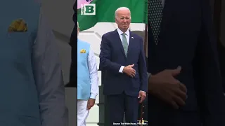 BIDEN MOMENT: Joe Puts Hand over Heart for Indian National Anthem, Awkwardly Holds PM's Hand