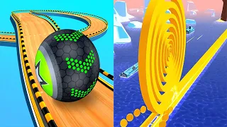 Going Balls VS Spiral Roll - SpeedRun Android iOS Gameplay #2