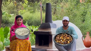 An Incredible Recipe  Prepared in Clay  Pot  inside Wood Oven I Outdoor Cooking I ASMR I RFR I