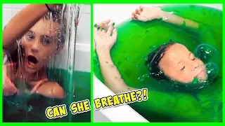 SUPER SLIPPERY SLIME BAFF SHOW DOWN!! BREATHING SLIME BUBBLES