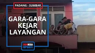 Detik-detik Pria di Padang Tersengat Listrik saat Kejar Layangan Putus, Dievakuasi di Atas Atap