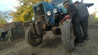 запуск МТЗ 80 осіна оранка на городах 1. частина