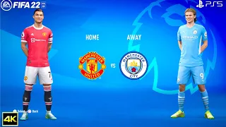 FIFA 22 PS5 | Manchester United Vs Manchester City  | Ft. Haaland, Neves | Premier League 2022/23