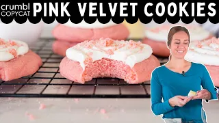 Crumbl Pink Velvet Cookies Copycat Recipe