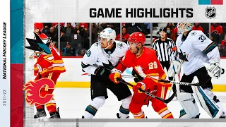 Sharks @ Flames 11/09/21 | NHL Highlights