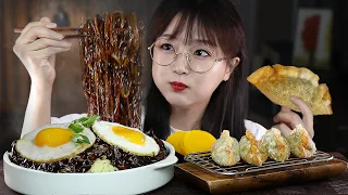 이집 짜장면 잘 하네🍜 애정반점 짜장면 군만두 먹방 BLACK BEAN SAUCE NOODLES(Jajangmyeon) MUKBANG | EATING SOUNDS