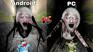 Spider Angelina Mobile Vs Spider Angelina PC in Granny 1.8 With Oggy and Jack