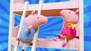 Babası Peppa Pig için yeni yatak yaptırıyor! Çizgi film kahramanları - Peppa Pig ailesi