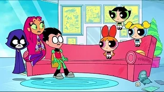 Teen Titans Go TTG v PPG The powerpuff girls & mojo goes to the DC dimension