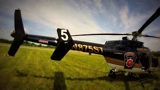 EC-135, Bell 407, Enstrom Helicopters, Walk Around with GoPro, Full Sound, Engine Start Up.