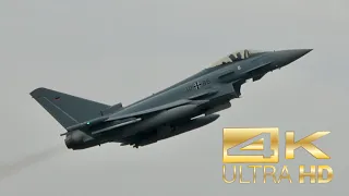 (4K) 6 Eurofighter 1 A-4 Skyhawk and 1 Alpha Jet departure and arrival at Wittmund AirBase ETNT