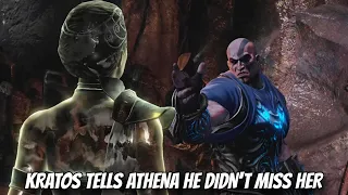 KRATOS TELLS ATHENA HE DIDN'T MISS HER | GOW 3 REMASTERED NG+