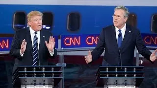 2015 Republican debate: Jeb Bush pushes against Donald Trump on political money