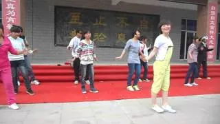 Chinese Students Perform Penguin Dance