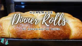 EASY & FLUFFY HOLIDAY DINNER ROLLS | NO KNEADING OR MIXER REQUIRED! | BEGINNER FRIENDLY RECIPE