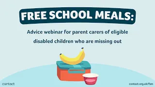 Free School Meals webinar: What to do if your disabled child is missing out