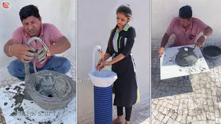 Make Your Own Concrete Wash Basin - Empty Space Decor #diy #washbasin #decor