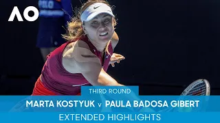 Marta Kostyuk v Paula Badosa Gibert Extended Highlights (3R) | Australian Open 2022