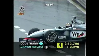 F1 Belgium 1998 Warm Up Coulthard and Tuero spin (DF1)
