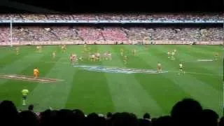Last 20 seconds of 2012 AFL grand final Sydney Swans crowd reaction MCG