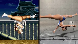 Evolution of Chun Li's Spinning Bird Kick (1991-2022)