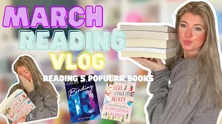 march reading vlog | no spoilers | 5 books!! 🎀📚🧸