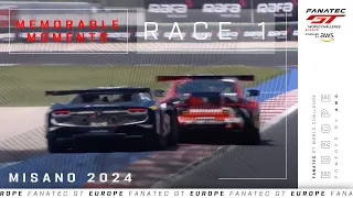 CONTACT! Vanthoor Up To 3rd | Misano Race 1 | Fanatec GT World Challenge Europe  2024