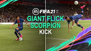 FIFA 21 GIANT LACES FLICK UP to SCORPION KICK Tutorial | PS4 & Xbox