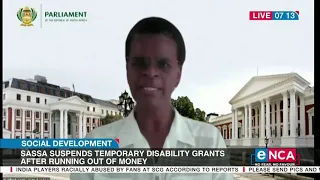 Sassa suspends temporary disability grants
