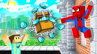 7 Ways To Steal Your Friends Diamonds As SPIDERMAN! (Minecraft)