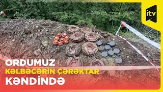 Azərbaycan Ordusunun daxil olduğu Kəlbəcərin Çərəktar kəndi minalardan təmizlənir