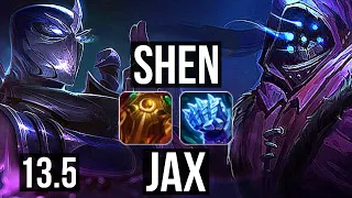 SHEN vs JAX (TOP) | 3.0M mastery, 7/1/6, Rank 8 Shen, Godlike | KR Challenger | 13.5