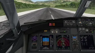 X- Plane 11 - Visual Approach at VQPR - Paro airport - hard landing