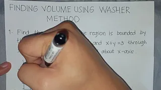 Washer Method Tagalog (Volume, Integration Application)
