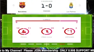 FC Barcelona vs Las Palmas Spanish La Liga Football SCORE Match