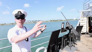 USS Normandy Guided-Missile Cruiser Tour! | Fleet Week Miami